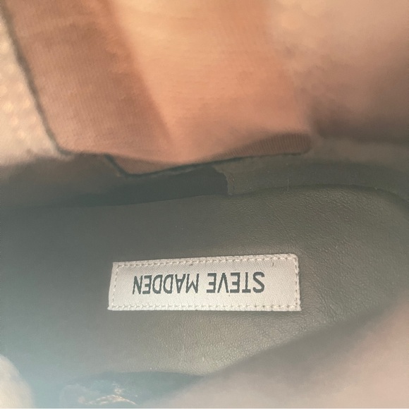 Steve Madden Chunky Brown Leather Ankle Boots size 5M - Picture 4 of 7